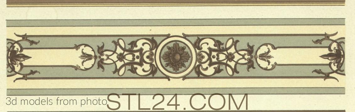 Панели резные (CARVED PANEL_0880 -  | 3D model 3DSMAX / OBJ / STL) 3D модель для ЧПУ станка